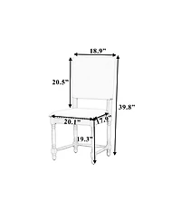 Streamdale Vintage Upholstered Dining Chairs with Turned Legs and Nailhead Trim