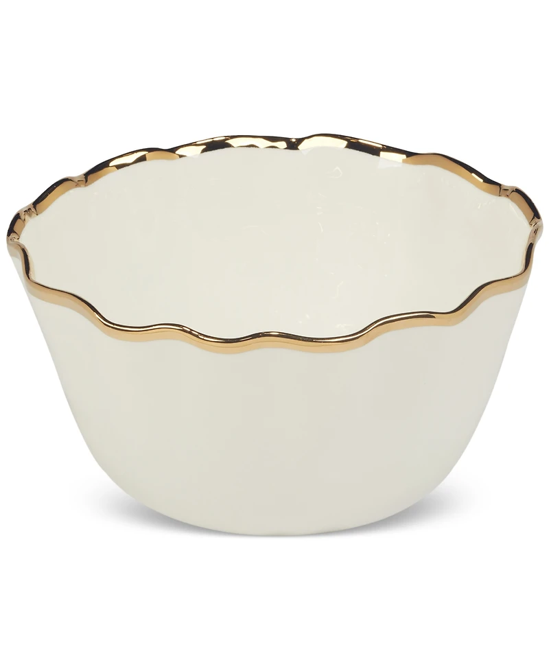 Certified International Regency Deep Metallic-Trim Porcelain Bowl