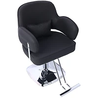 Simplie Fun Wide Seat Hydraulic Barber Chair with Stainless Steel Footrest