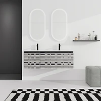 48'' Wall-Mounted Bathroom Vanity with Soft-Close Doors