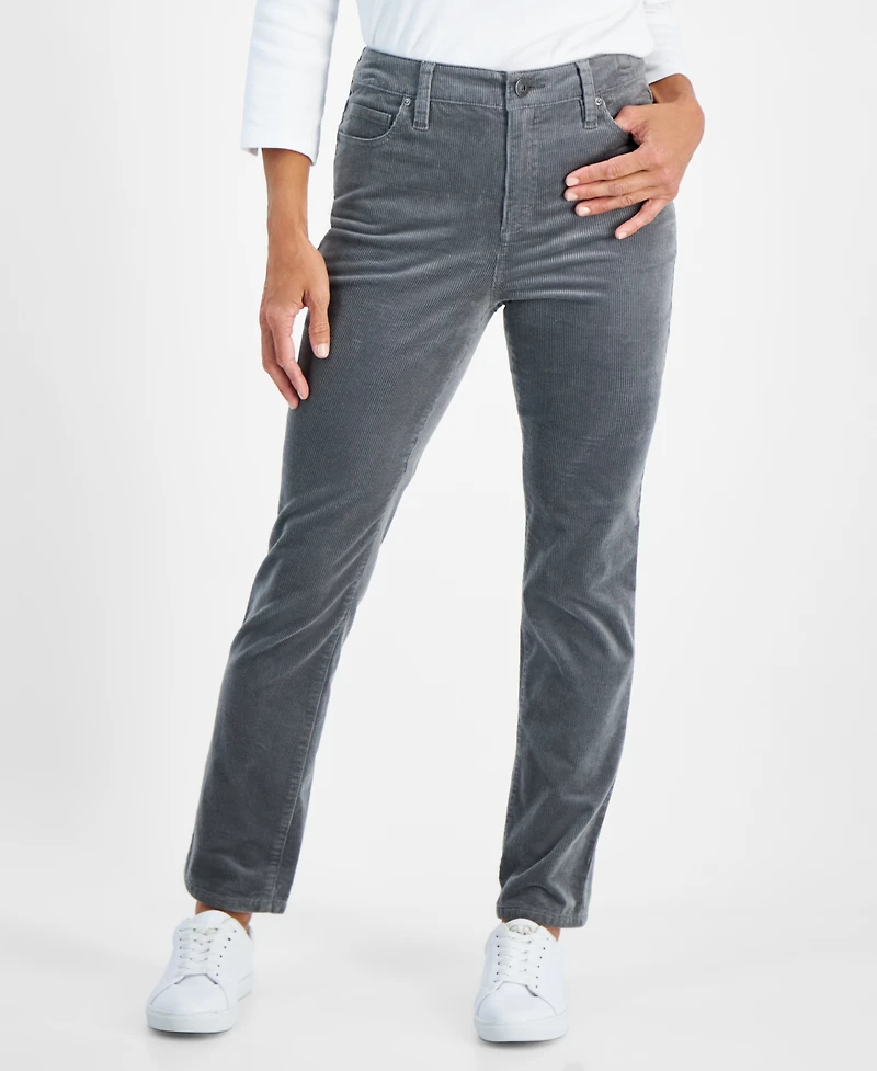 Style & Co Petite Straight-Leg Corduroy Jeans, Created for Macy's