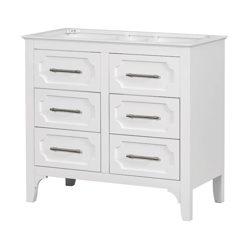 Streamdale 36'' Freestanding Bathroom Vanity with 4 Drawers, Solid Wood Frame
