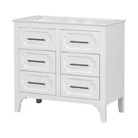 Streamdale 36'' Freestanding Bathroom Vanity with 4 Drawers, Solid Wood Frame