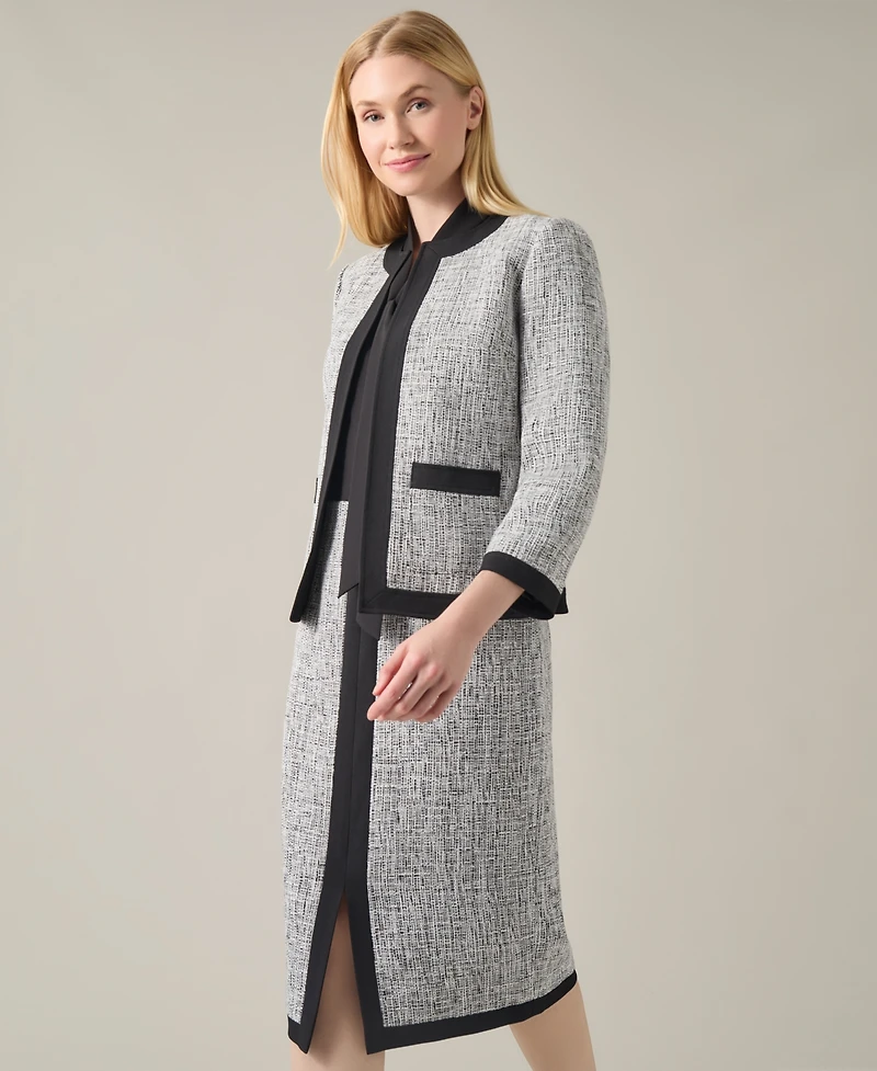 Kasper Women's Tweed Framed Jacket, Regular & Petite