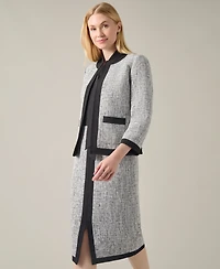 Kasper Women's Tweed Framed Jacket, Regular & Petite