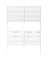 Outdoor Privacy Fence Screen with 5 Ground Stakes for Garden Yard Patio