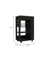 Fm Furniture Shelton Kitchen Cart