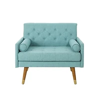 Streamdale Mid-Century Modern Club Chair With Button Tufted Accents