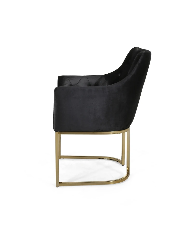 Simplie Fun Luxurious Modern Glam Accent Chair With Gold Accents