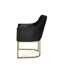 Simplie Fun Luxurious Modern Glam Accent Chair With Gold Accents