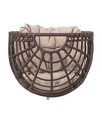 Streamdale Rafael Outdoor Wicker Swivel Egg Chair With Cushion