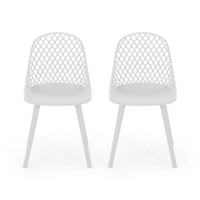 Streamdale Lily Modern Outdoor Dining Chair With Diamond Mesh