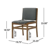 Streamdale Contemporary Upholstered Dining Chair Set With Rubberwood Frame