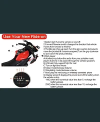 Streamdale Kid's Electric Motorcycle with Training Wheels and Lights