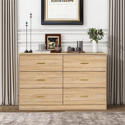 Streamdale Classic 6-Drawer Dresser Ample Storage, Modern Style