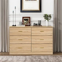 Streamdale Classic 6-Drawer Dresser Ample Storage, Modern Style