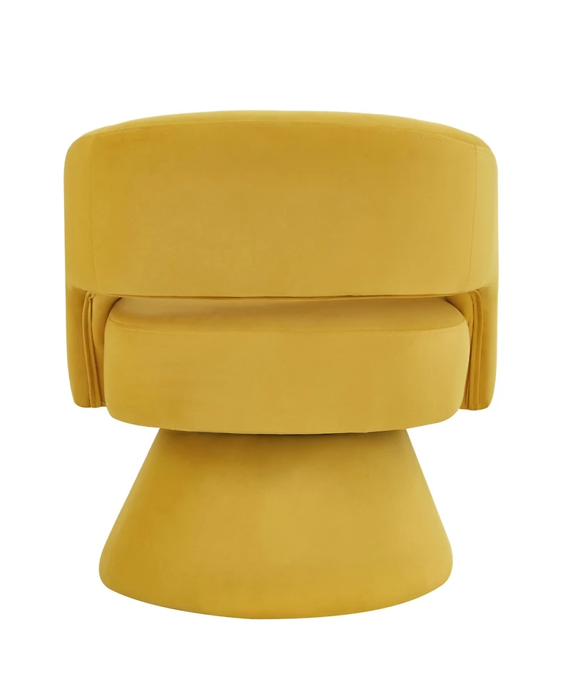 Streamdale Furniture Modern Swivel Accent Chair: Velvet, Open Back, 360° Rotation