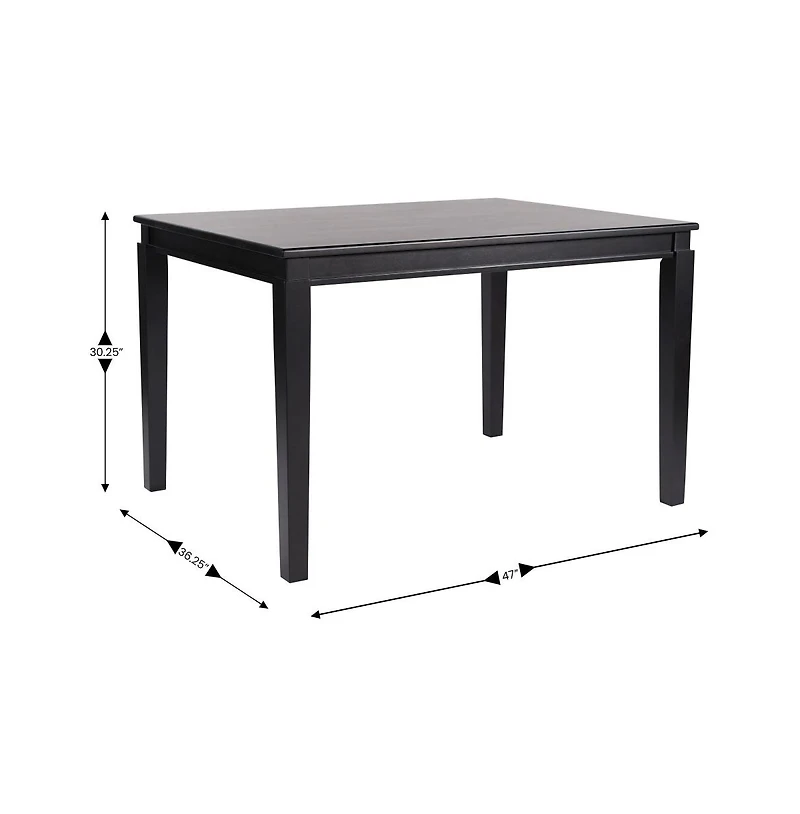 Merrick Lane Hayden Wooden Dining Table With Tapered Legs