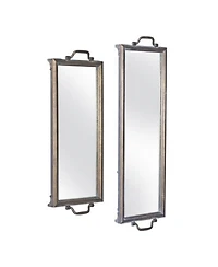 Slickblue Antique Style Mirror Tray For Wall Decor (Set of 2)