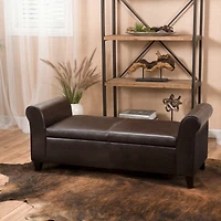 Streamdale Upholstered Storage Bench With Rolled Arms