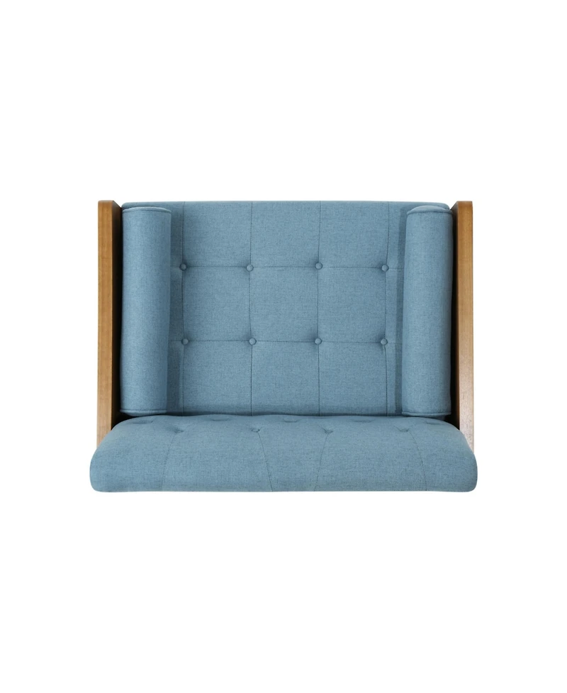 Streamdale Mid-Century Modern Club Chair With Bolster Pillows
