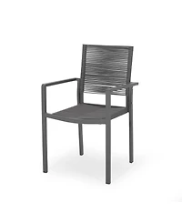 Streamdale Furniture Modern Aluminum Dining Chair With Rope Seat (Set Of 2)