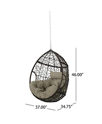Streamdale Furniture Teardrop Hanging Chair With Water-Resistant Cushions