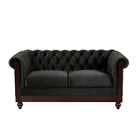 Streamdale Furniture 59" Velvet Loveseat Sturdy Pine Frame, Luxurious Comfort