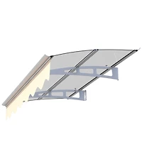 Streamdale Awning Canopy 59"W x 34"D, 0.137" Solid Polycarbonate, Aluminum Alloy