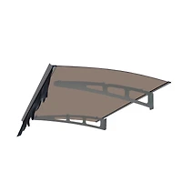 Streamdale 47" x 34" Polycarbonate Door Window Awning with Valance
