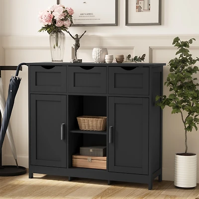 Streamdale 3-Drawer Sideboard with Ample Storage and Adjustable Shelves