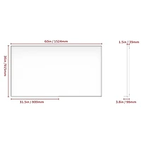 Simplie Fun 60x36" Oversized Rectangle Mirror with Removable Tray & Aluminum Frame