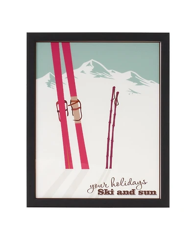 Slickblue Festive Ski and Sun Frame Rustic Lodge Decor for the Perfect Holiday Touch