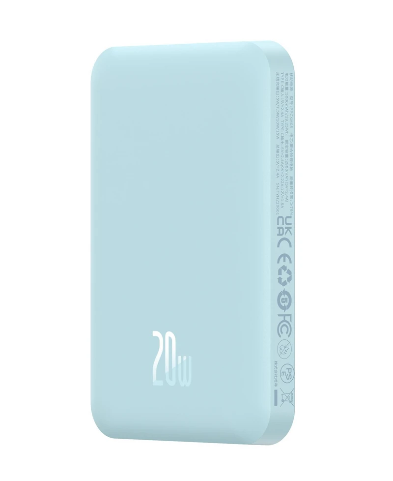 Baseus Wireless Portable Charger Magnetic Power Bank 5000mAh MagSafe Charger, Purple