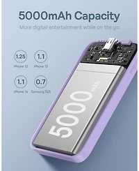 Baseus Wireless Portable Charger Magnetic Power Bank 5000mAh MagSafe Charger, Purple