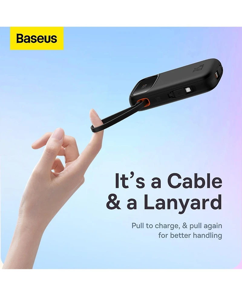 Baseus Portable Charger Power Bank,22.5W 10000mAh Fast Charging Phone Charger, Purple