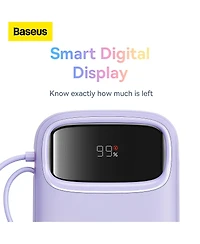 Baseus Portable Charger Power Bank,22.5W 10000mAh Fast Charging Portable Phone Charger, Purple