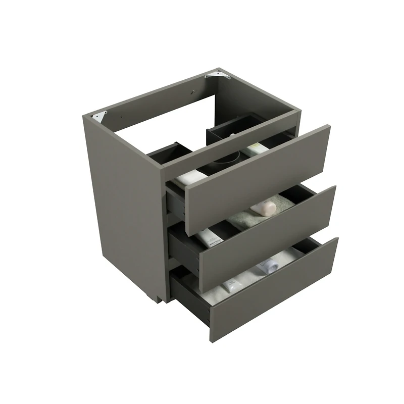 Streamdale Alice Gray Vanity Maximized Storage, Sleek Finish