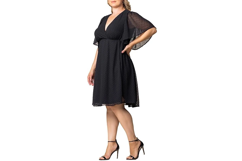 Kiyonna Plus Florence Flutter Sleeve Dress