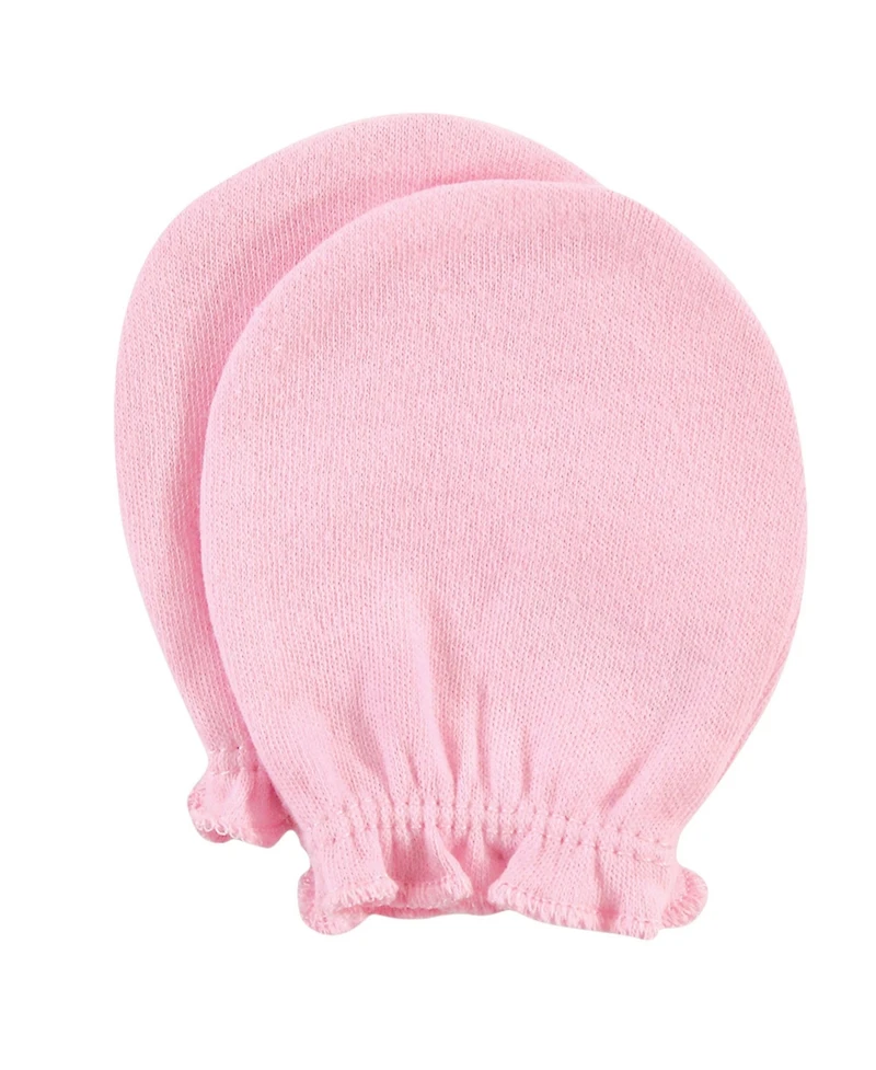 Hudson Baby Baby Girls Hudson Cotton Scratch Mittens, Enchanted Forest, 0-6 Months