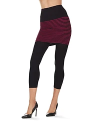 MeMoi Women's Racha Stripe Skirted Leggings