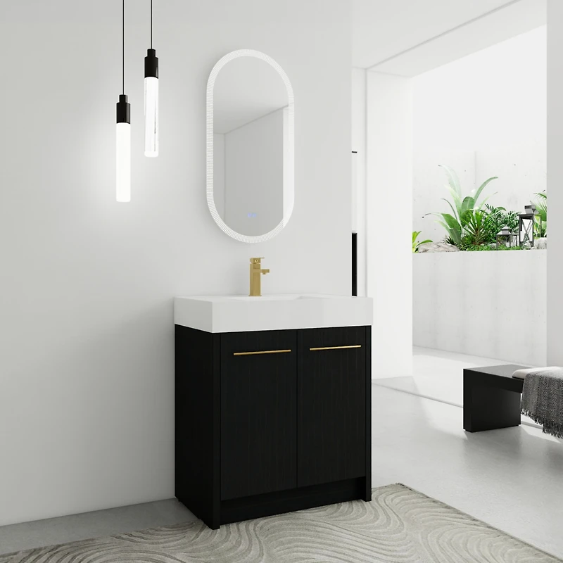 Streamdale 30" Freestanding Vanity with Resin Sink & Soft-Close Door