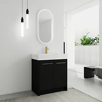 Streamdale 30" Freestanding Vanity with Resin Sink & Soft-Close Door