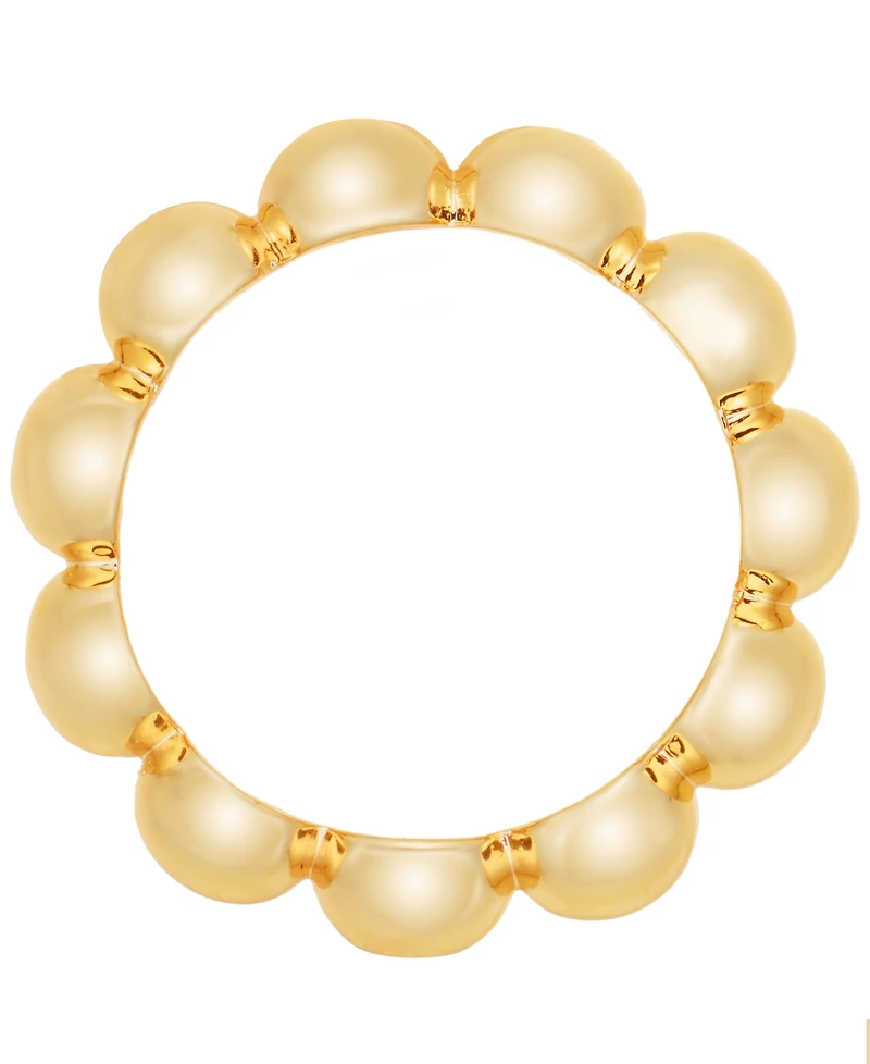 And Now This Silver Plated or 18k Gold Brass Puff Beaded Ring