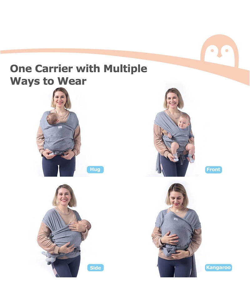 Momcozy Easy to Wear Hands Free - Baby Wrap Carrier