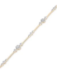 Diamond Station Link Bracelet (1/2 ct. t.w.) in 14k Gold, Created for Macy's