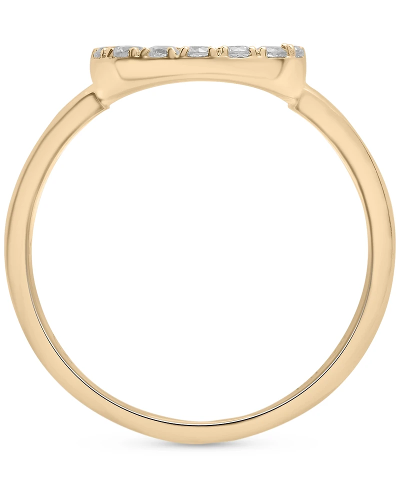 Diamond Open Rectangle Statement Ring (1/2 ct. t.w.) 14k Yellow or White Gold, Created for Macy's