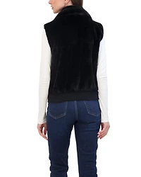 Sebby Collection Women's Faux Fur Zip Front Vest
