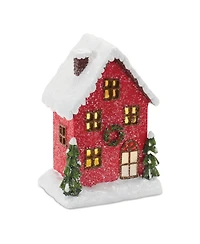Slickblue Set of 2 Lighted Winter Village Houses for Charming Holiday Decor