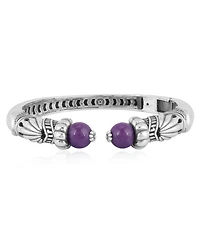 American West Jewelry Sterling Silver Phosphosiderite Gemstone Hinged Cuff Bracelet Size Small